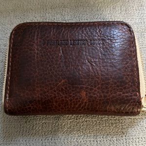 Portland leather goods small zip wallet